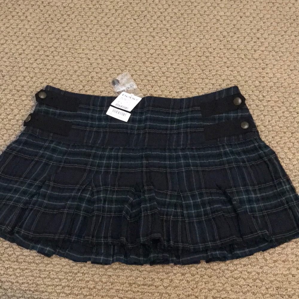 Bebe plaid skirt size 10 new with tags